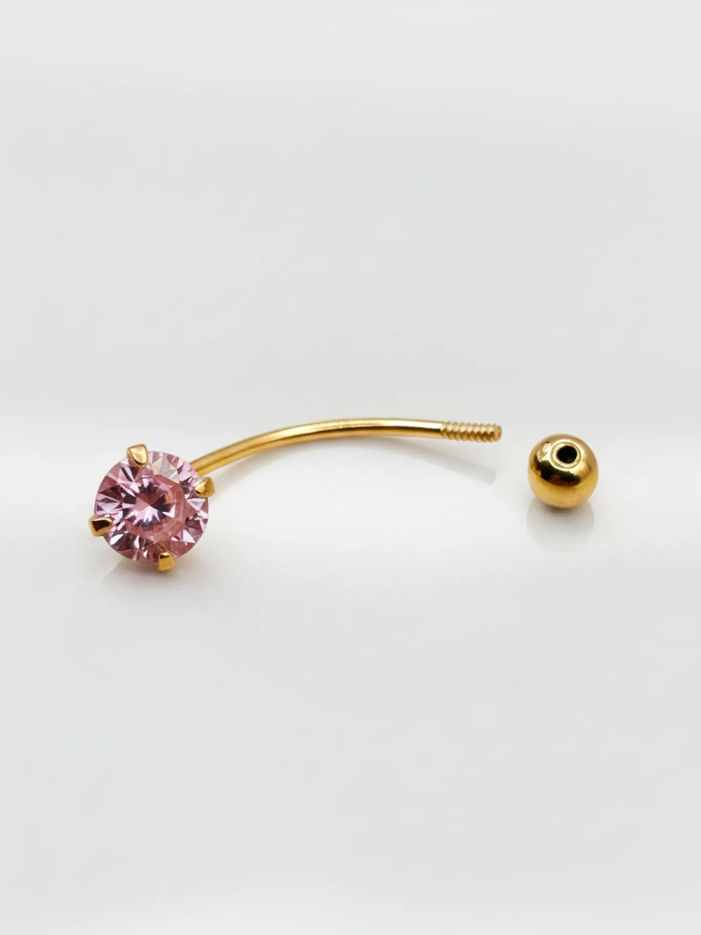 Piercing Rosa de Francia y Esfera Oro 18k 3