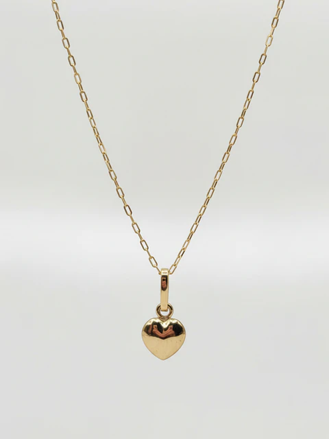 Cadena Corazón de Amor Delicado Oro 18k