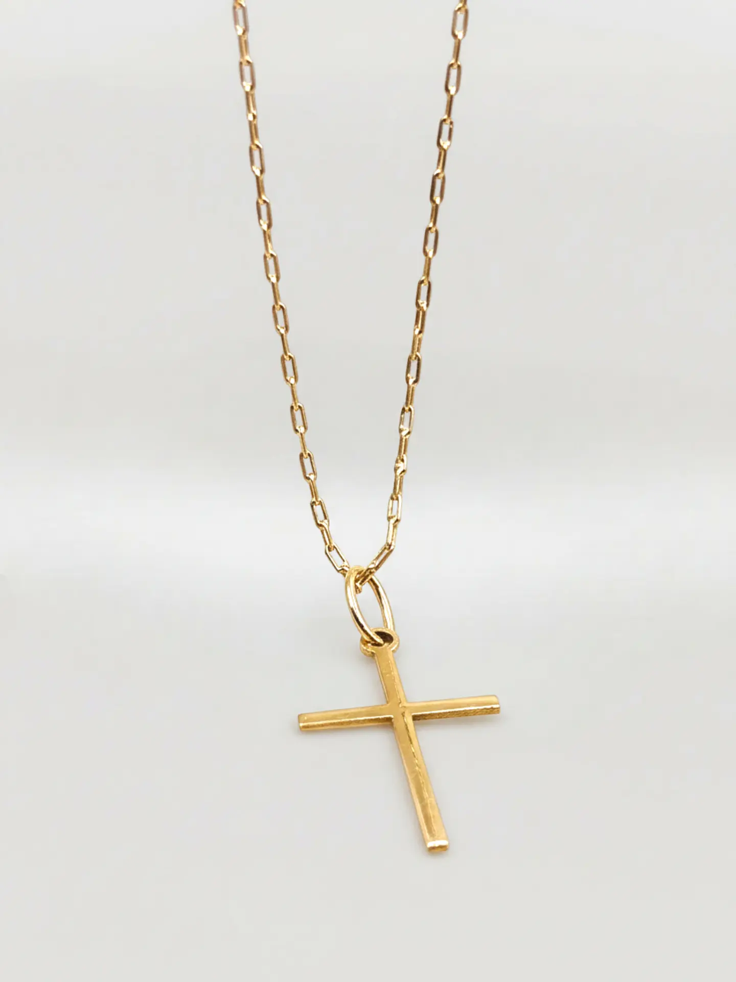 Cadena Cruz Estilizada Devoción Oro 18k 3