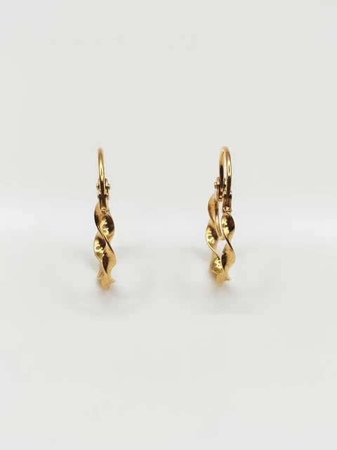 Aros Argolla Espiral de Gala Oro 18k