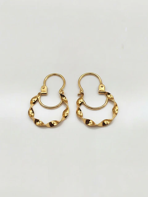 Aros Argolla Espiral de Gala Oro 18k