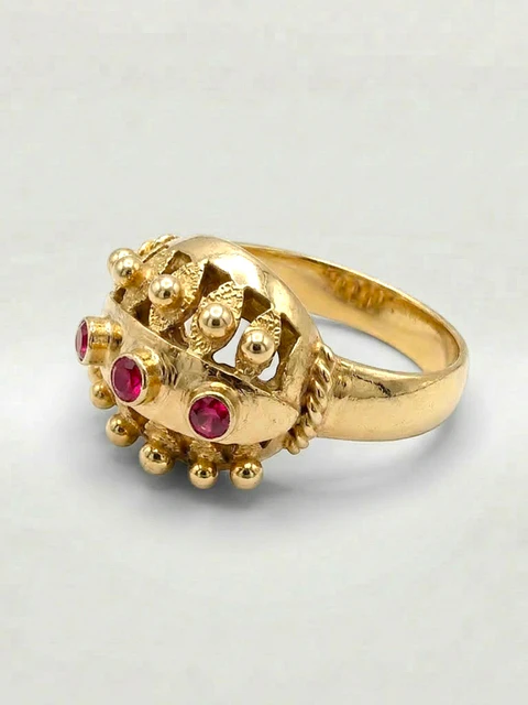 Anillo Chevalier Rubí de Poder Oro 18k