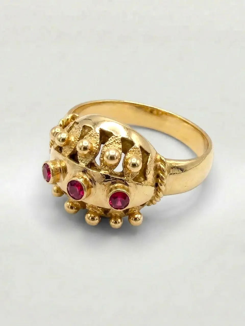 Anillo Chevalier Rubí de Poder Oro 18k 4