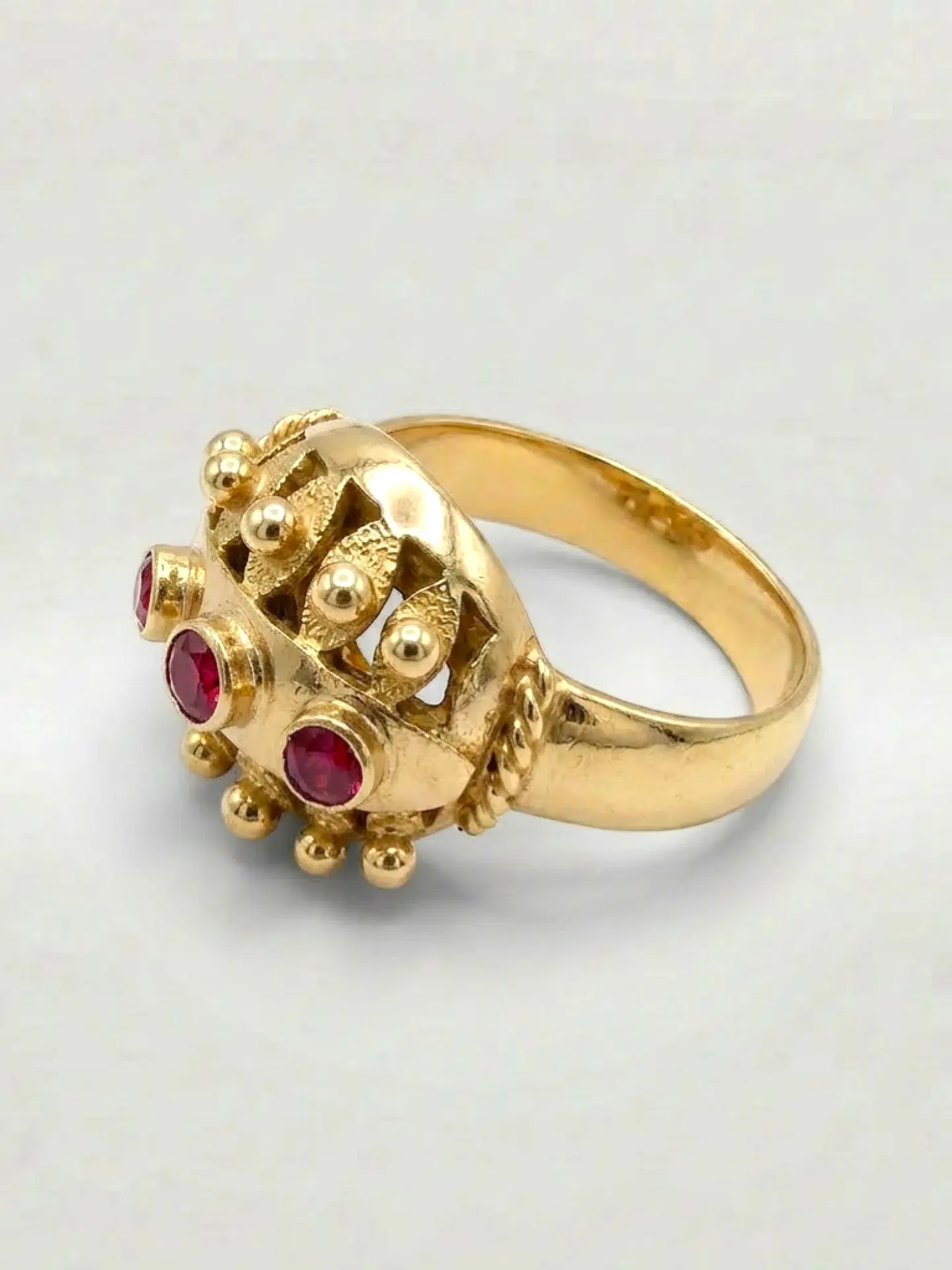 Anillo Chevalier Rubí de Poder Oro 18k 5