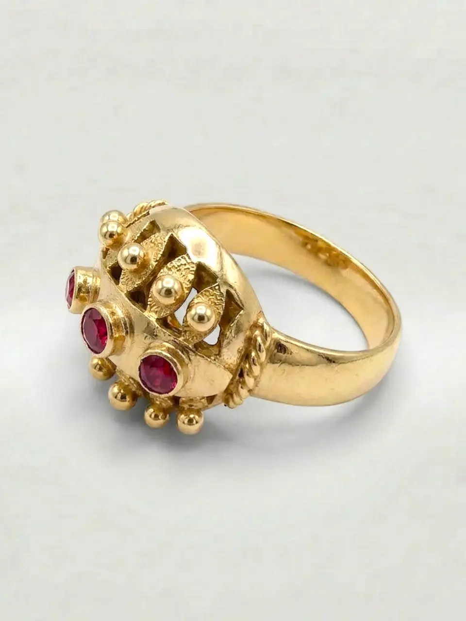 Anillo Chevalier Rubí de Poder Oro 18k 5