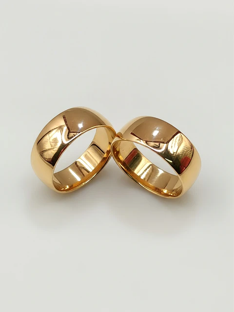 Argollas Tradición Media Caña 8 mm Oro 18k