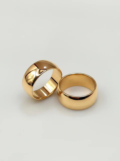 Argollas Tradición Media Caña 8 mm Oro 18k