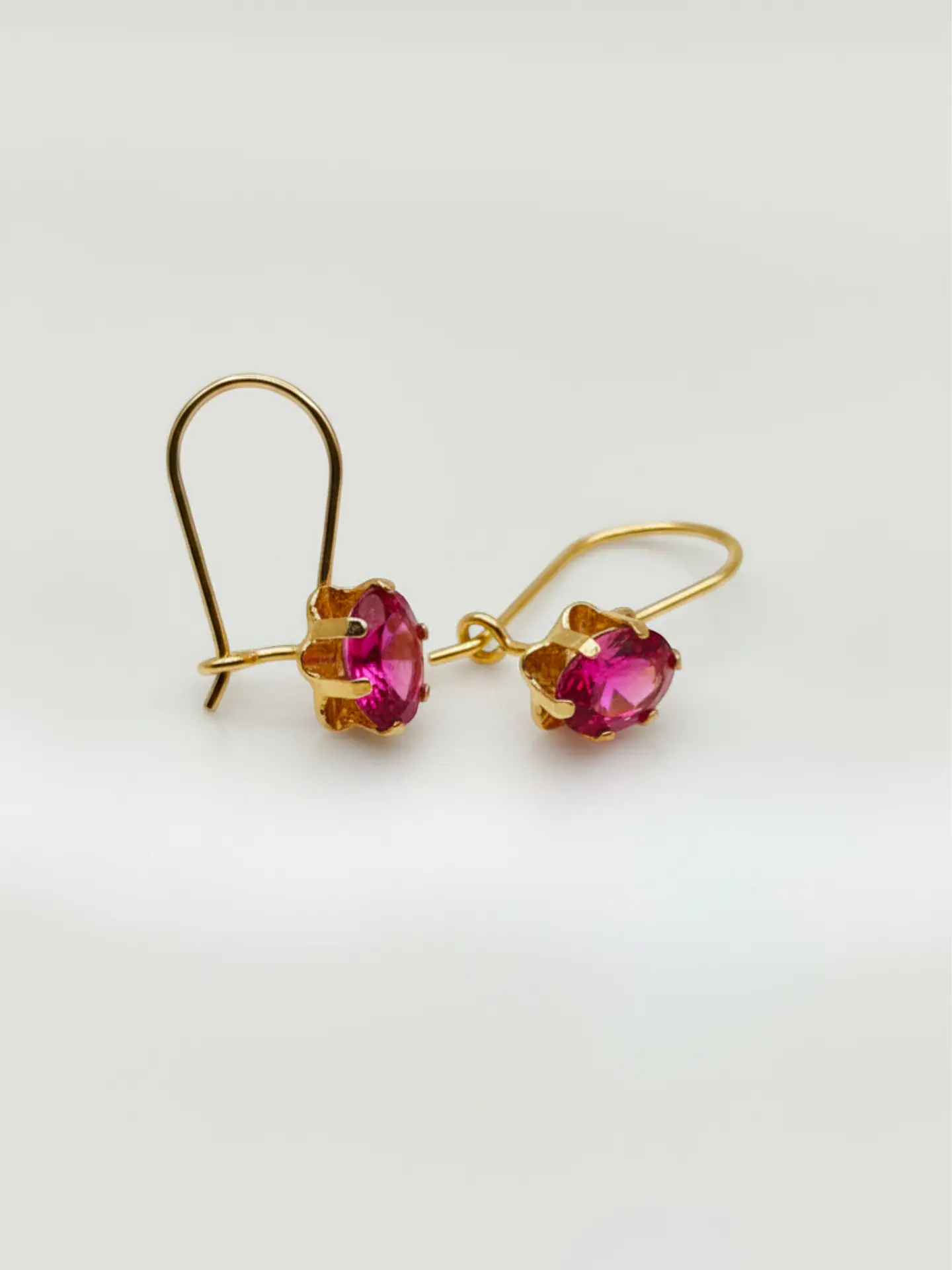 Aros Chatón Italiano Pasión de Rubí Oro 18k 4