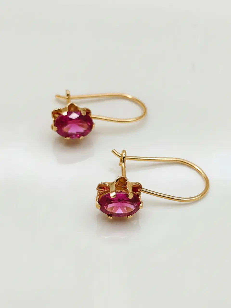 Aros Chatón Italiano Pasión de Rubí Oro 18k 5