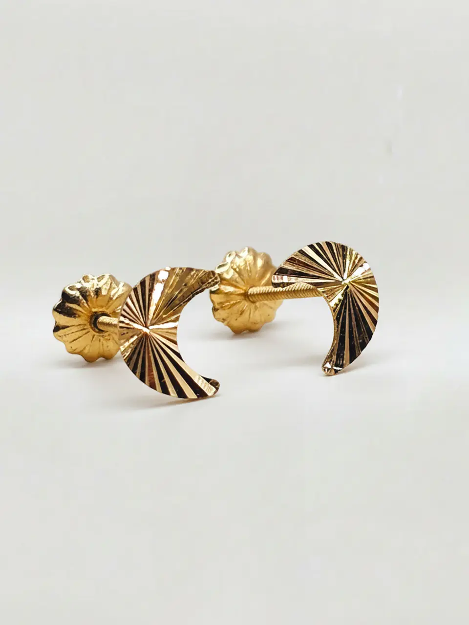 Aros Luna Satín Grande Oro 18k 4