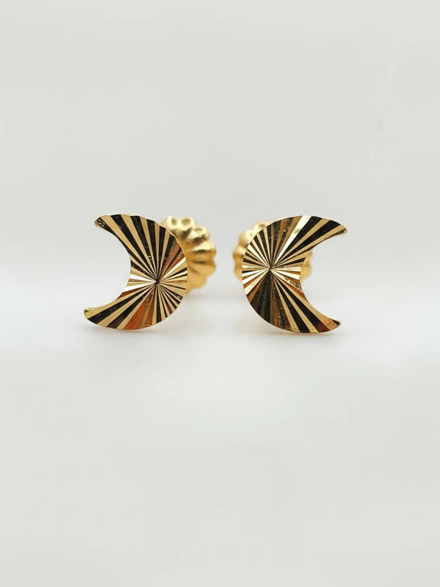 Aros Luna Satín Grande Oro 18k 5