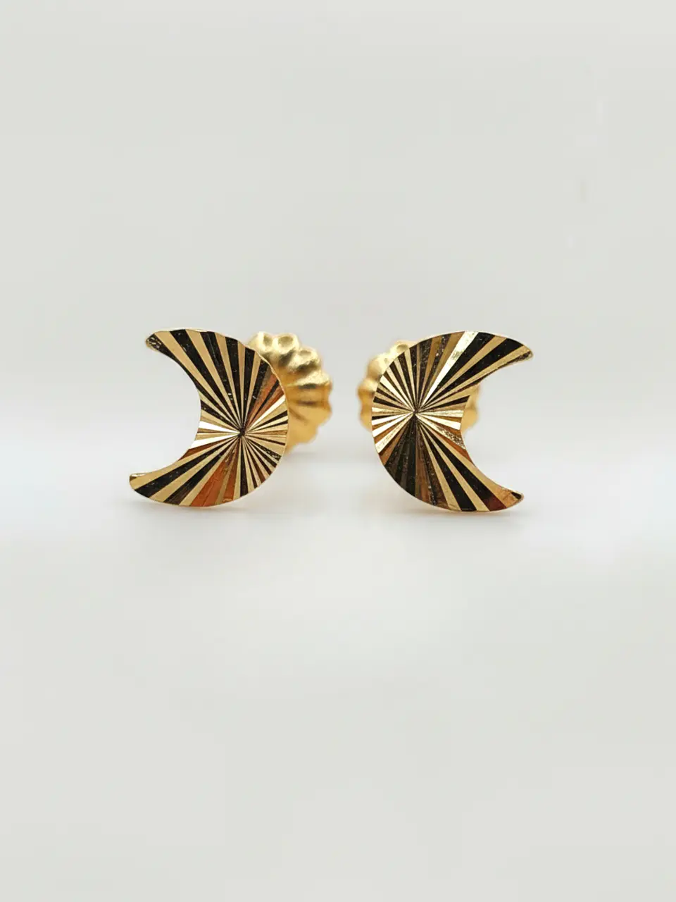 Aros Luna Satín Grande Oro 18k 5