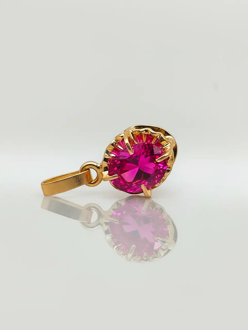 Colgante Chatón Oval Pasión de Rubí Oro 18k 3