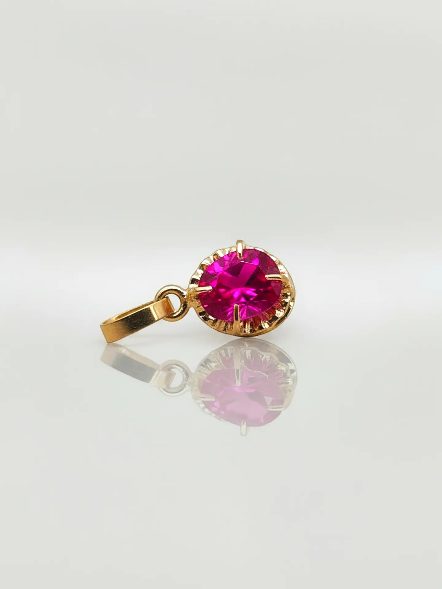 Colgante Chatón Oval Pasión de Rubí Oro 18k 5