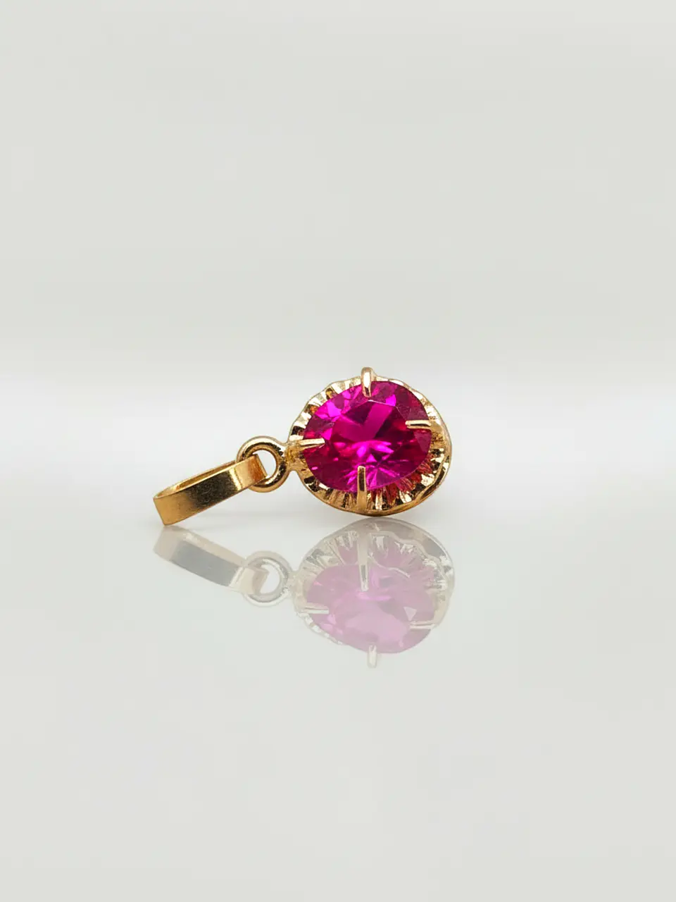 Colgante Chatón Oval Pasión de Rubí Oro 18k 5