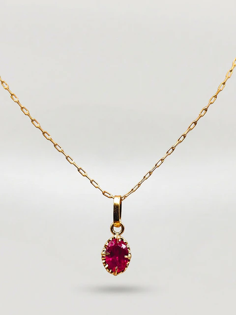 Cadena Chatón Pasión de Rubí Oro 18k