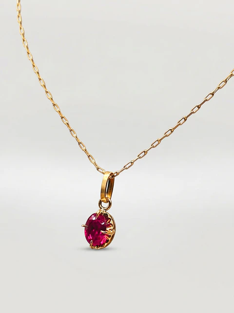 Cadena Chatón Pasión de Rubí Oro 18k