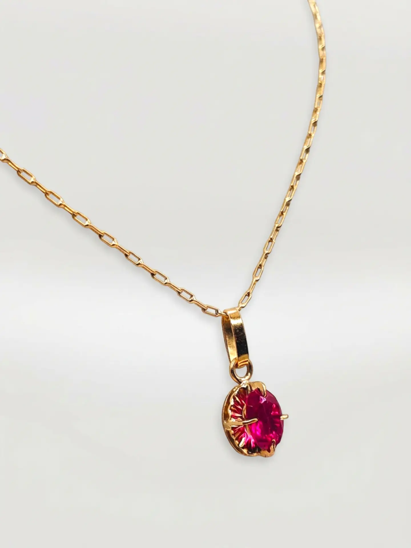 Cadena Chatón Pasión de Rubí Oro 18k 3