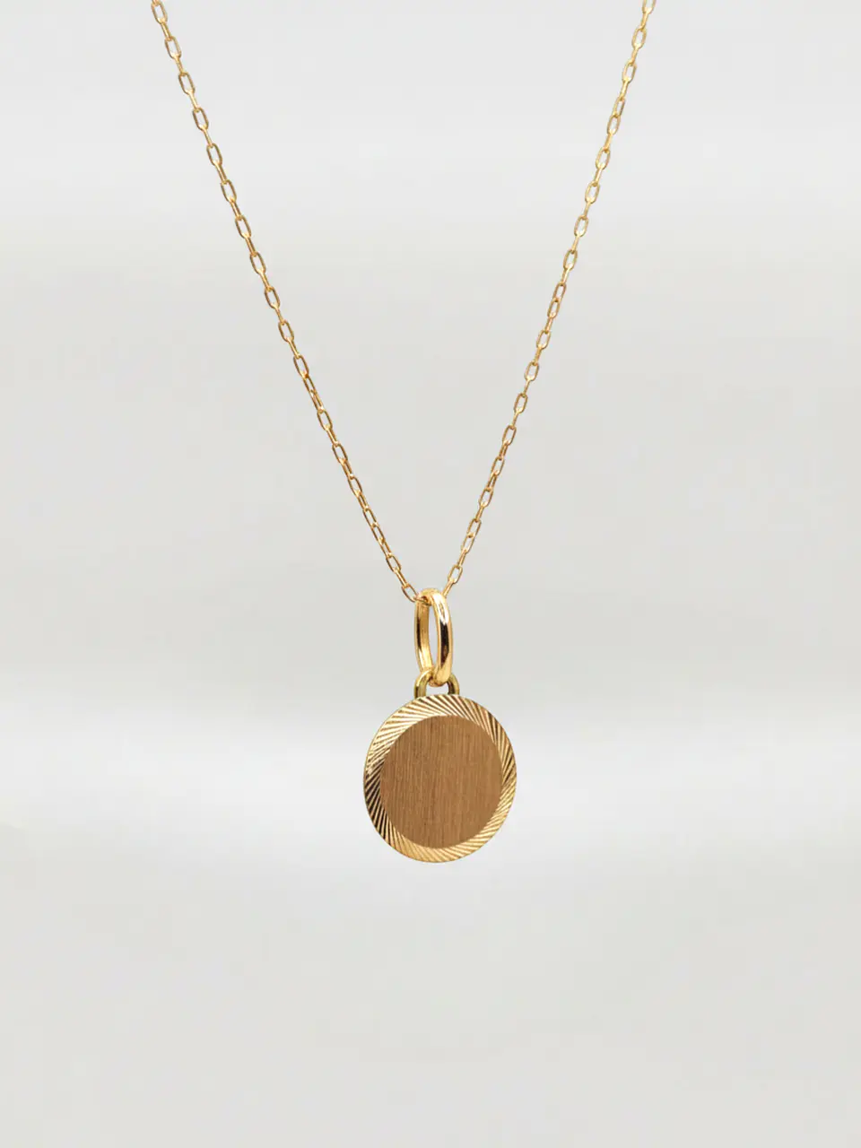 Cadena Disco Satín Esencia Oro 18k 4