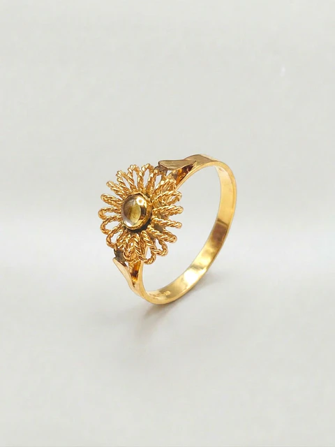 Anillo Sol Trenzado Oro 18k