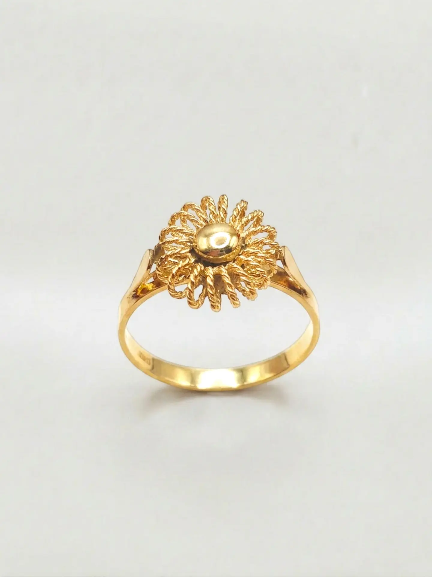 Anillo Sol Trenzado Oro 18k 1