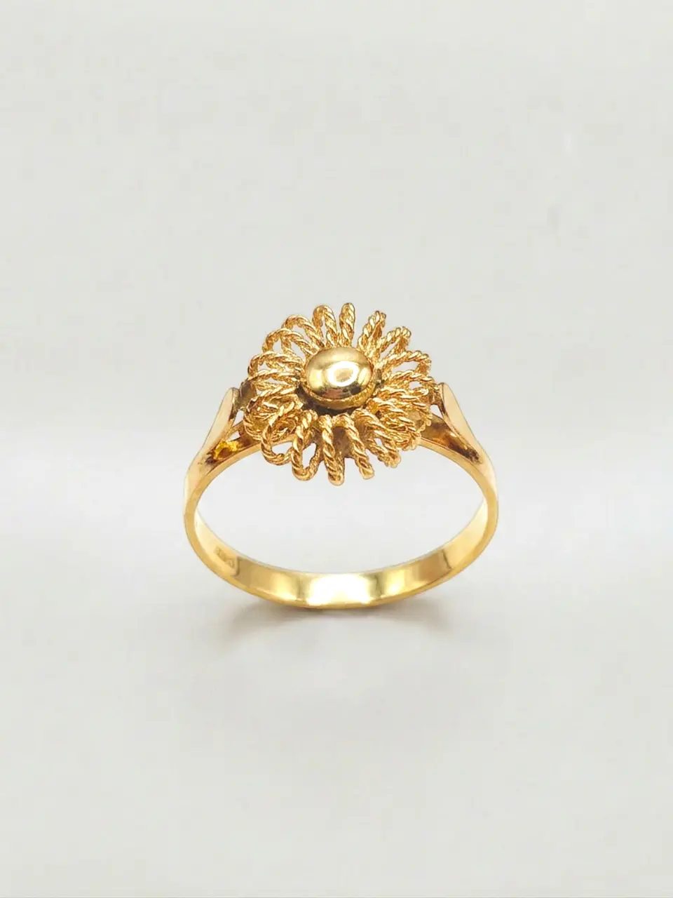 Anillo Sol Trenzado Oro 18k 1