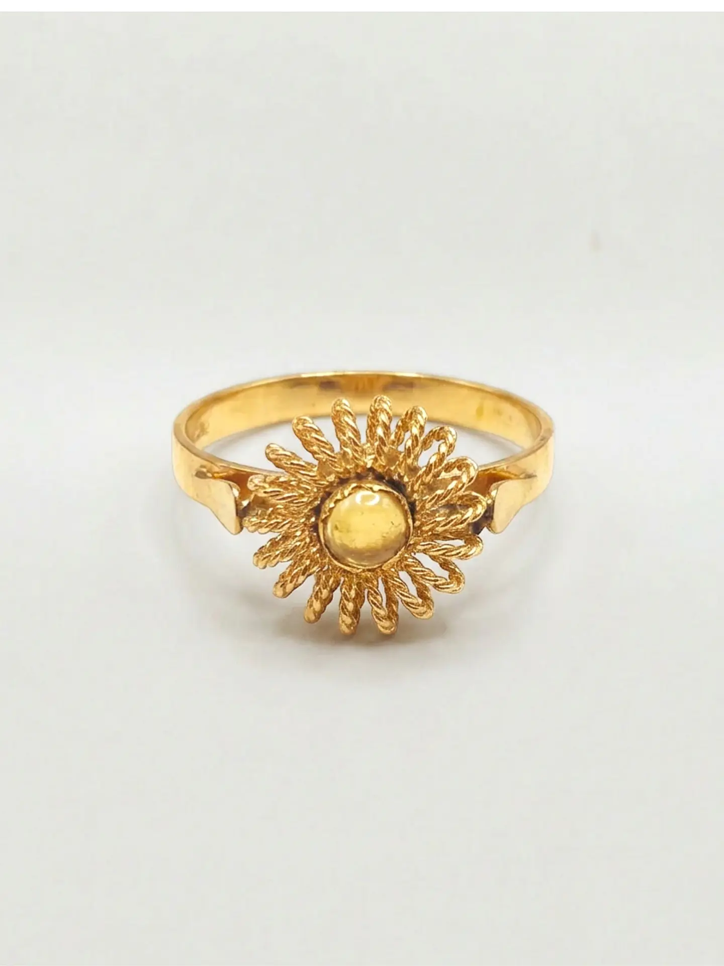 Anillo Sol Trenzado Oro 18k 3