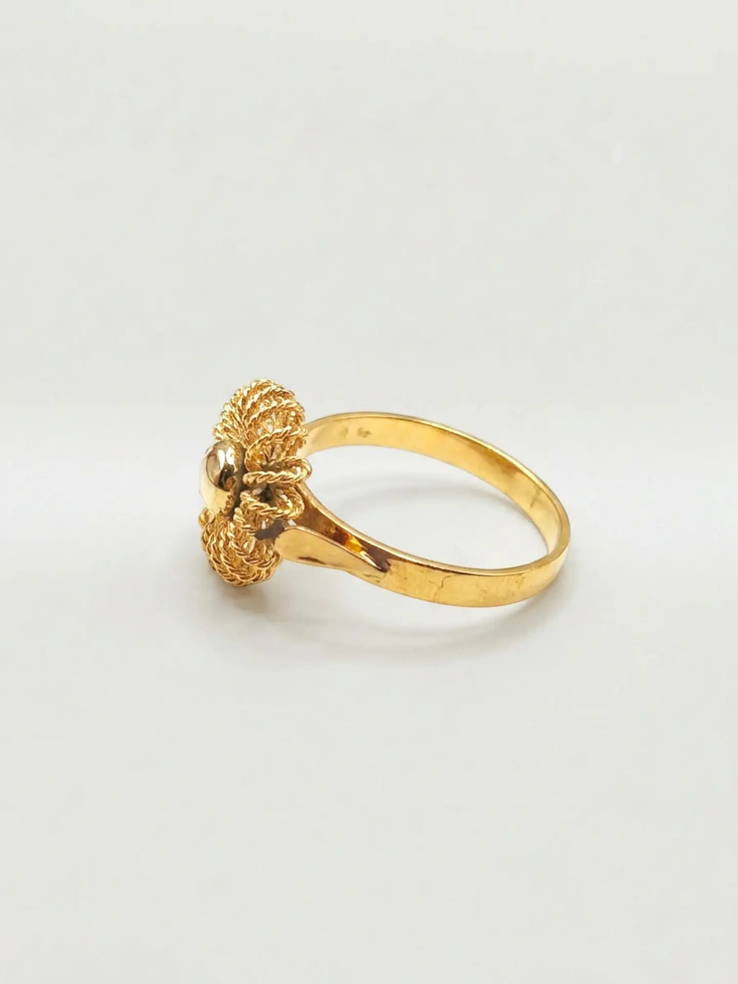 Anillo Sol Trenzado Oro 18k 4