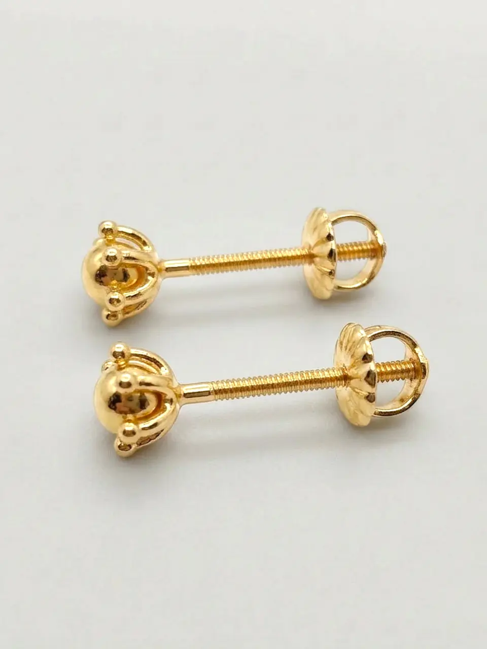 Aros Pistilo Esfera Clásica Oro 18k 3