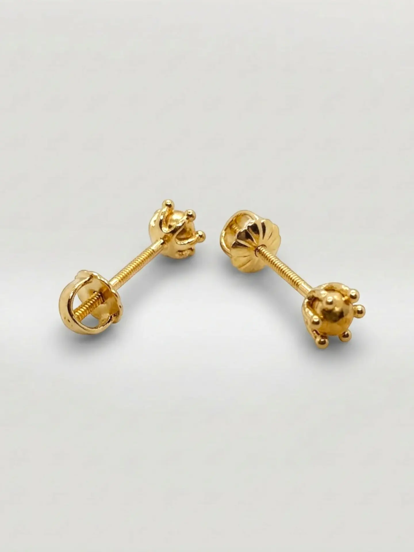 Aros Pistilo Esfera Clásica Oro 18k 4