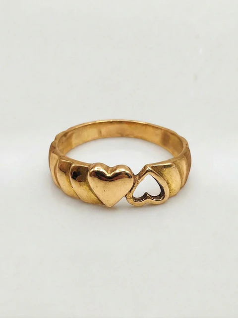 Anillo Dos Corazones Unidos Oro 18k