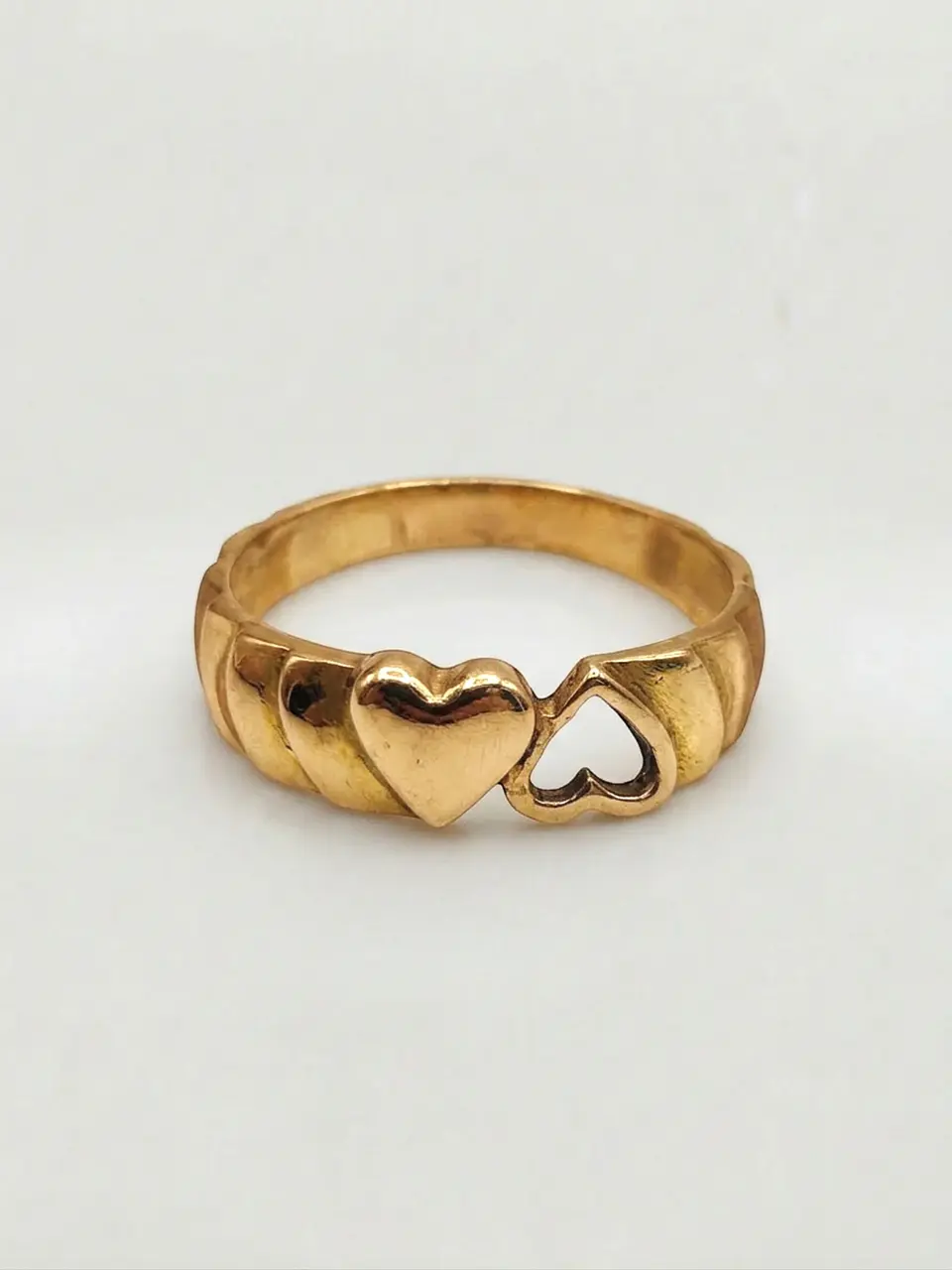 Anillo Dos Corazones Unidos Oro 18k 1