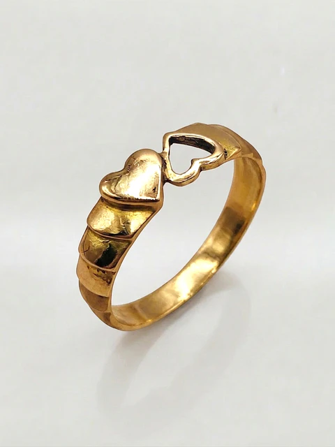 Anillo Dos Corazones Unidos Oro 18k