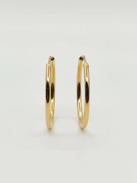 Aros Argolla Tubo de Gala Oro 18k