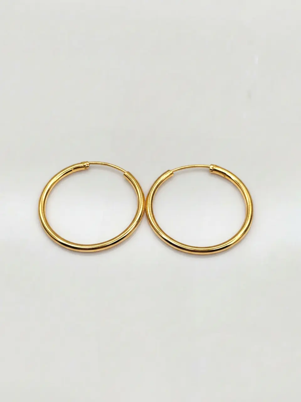 Aros Argolla Tubo de Gala Oro 18k 4