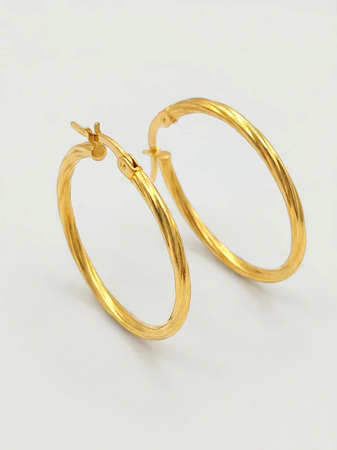 Aros Argollas Italianas de Gala Oro 18k