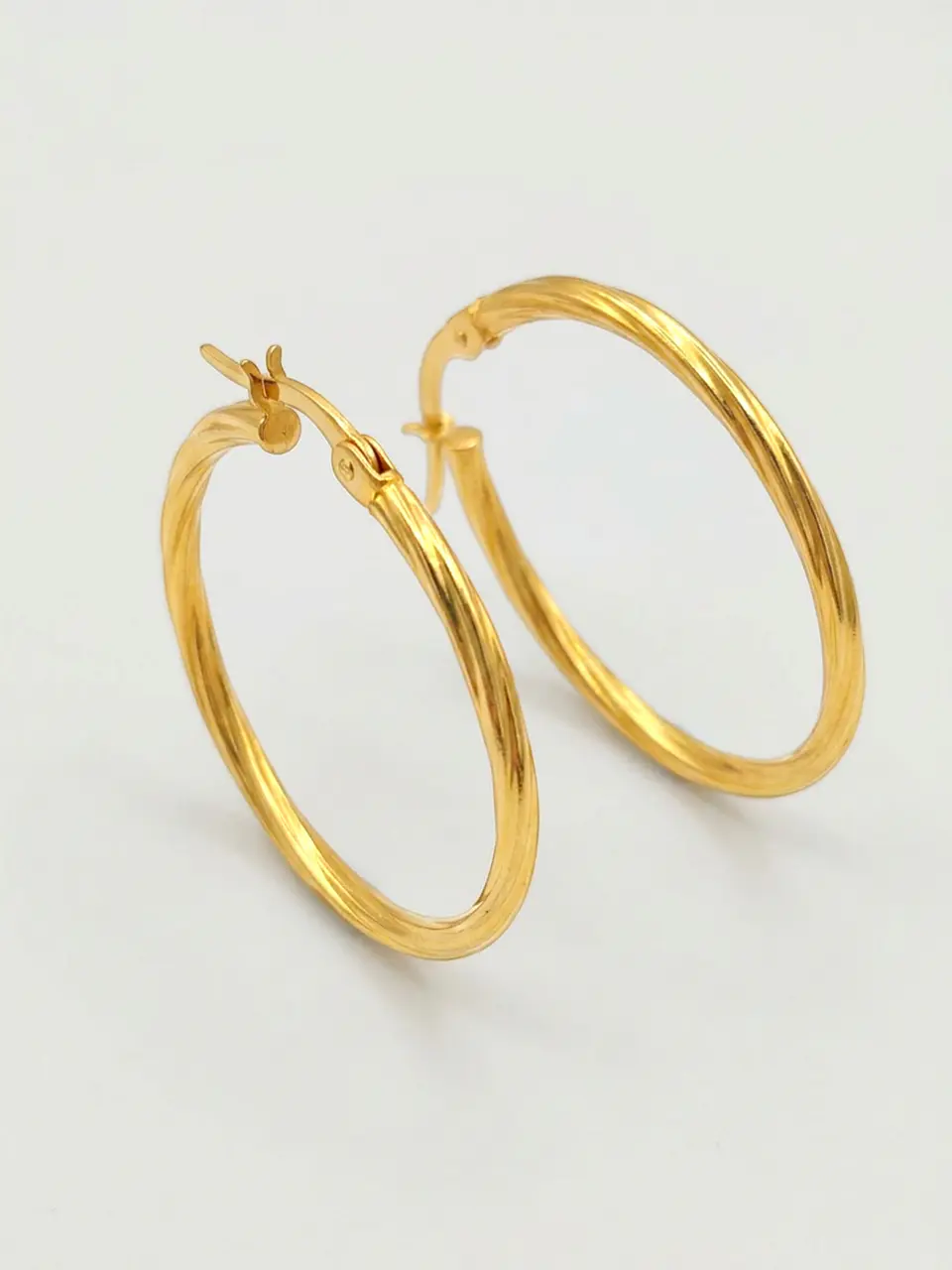 Aros Argollas Italianas de Gala Oro 18k 2