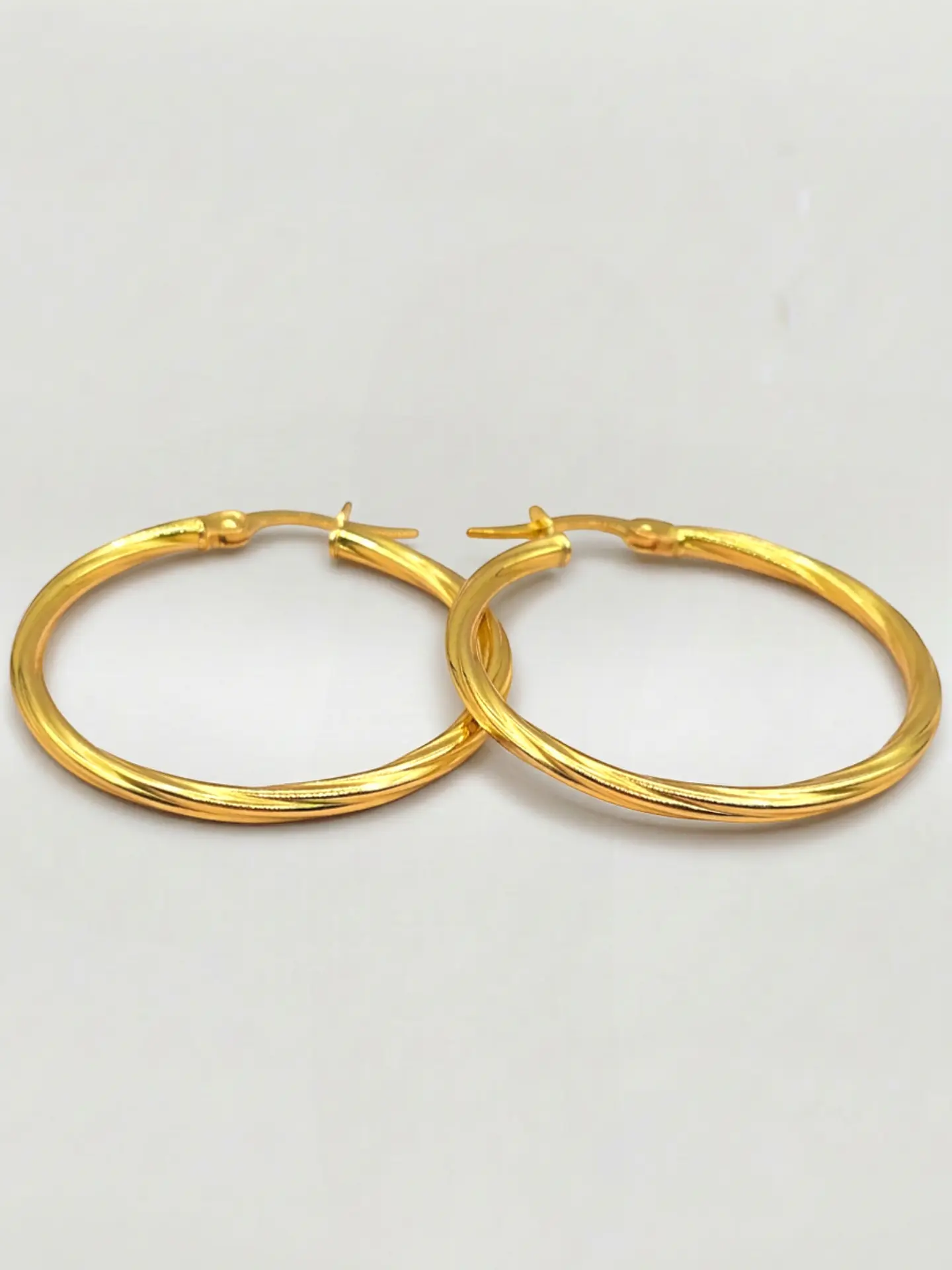 Aros Argollas Italianas de Gala Oro 18k 4