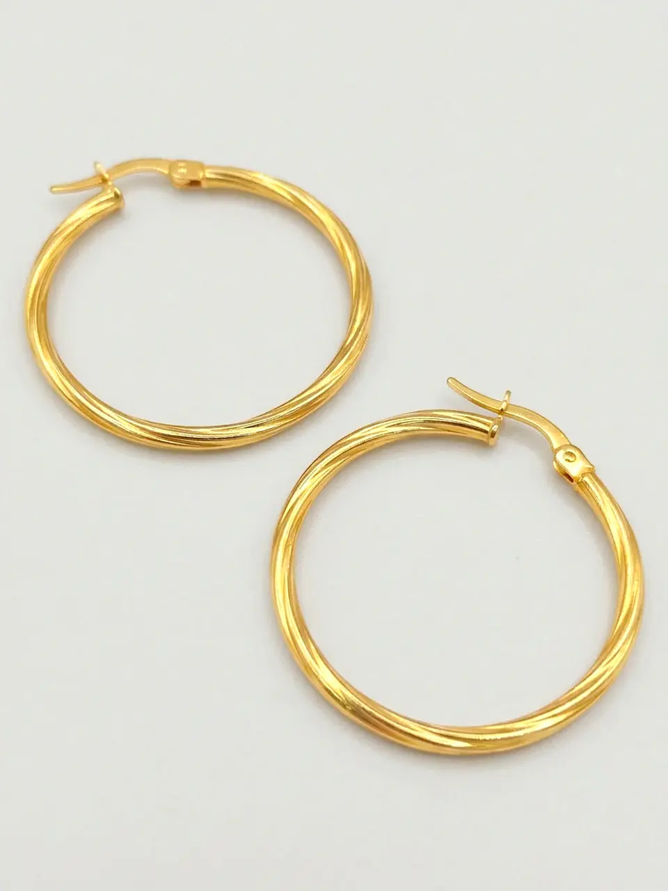 Aros Argollas Italianas de Gala Oro 18k 1