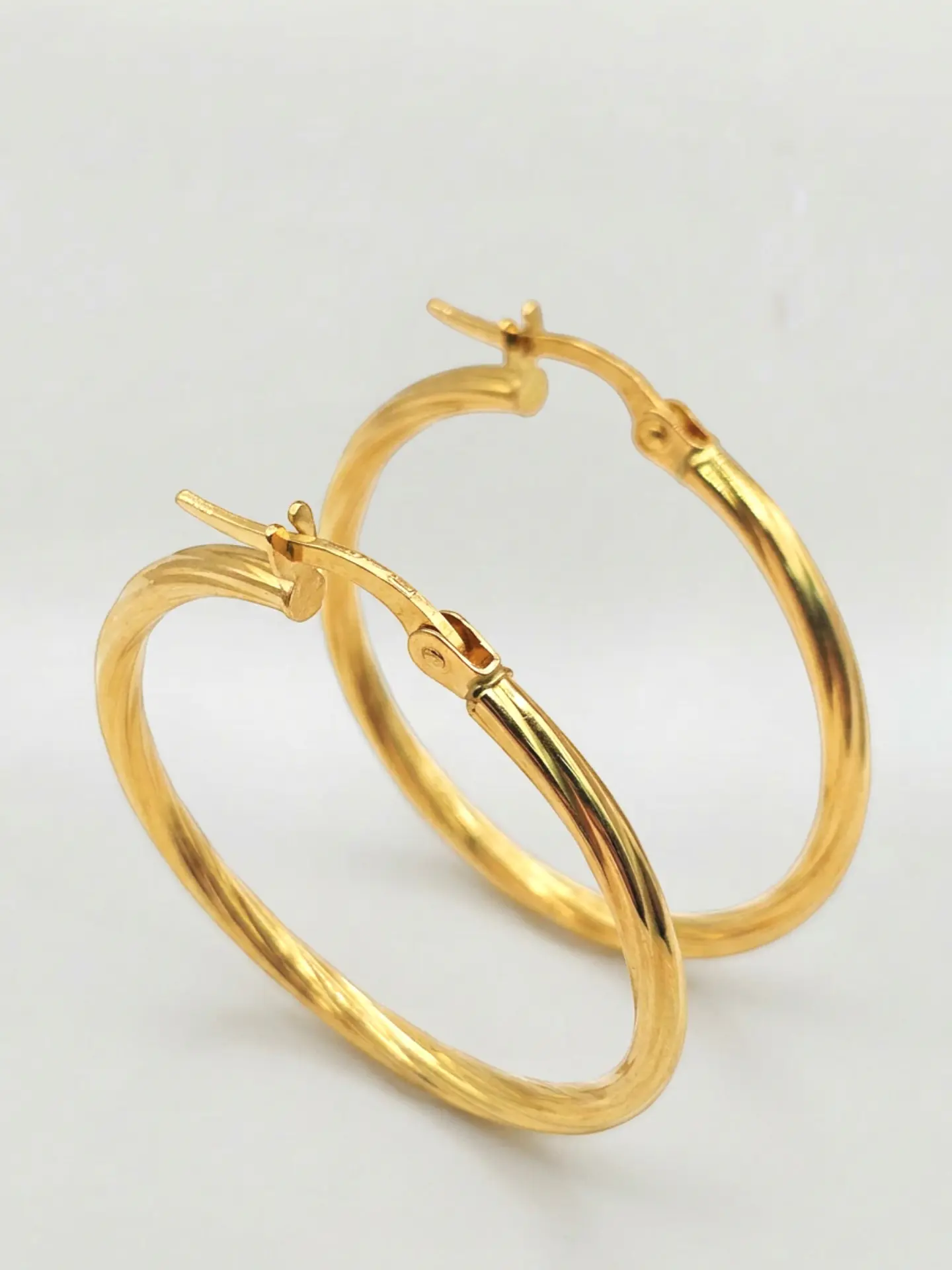 Aros Argollas Italianas de Gala Oro 18k 6