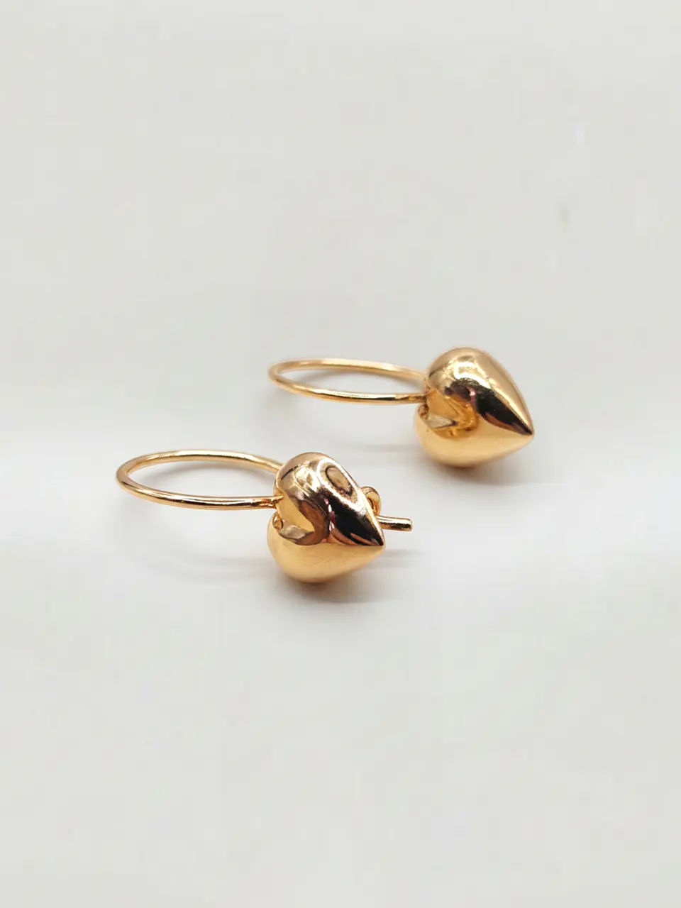 Aros Corazón con Cierre Oro 18k 4