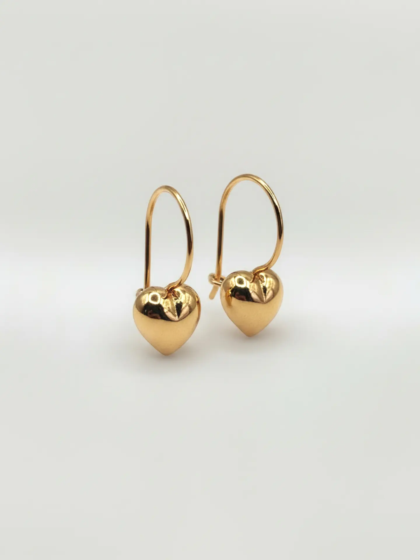 Aros Corazón con Cierre Oro 18k 5