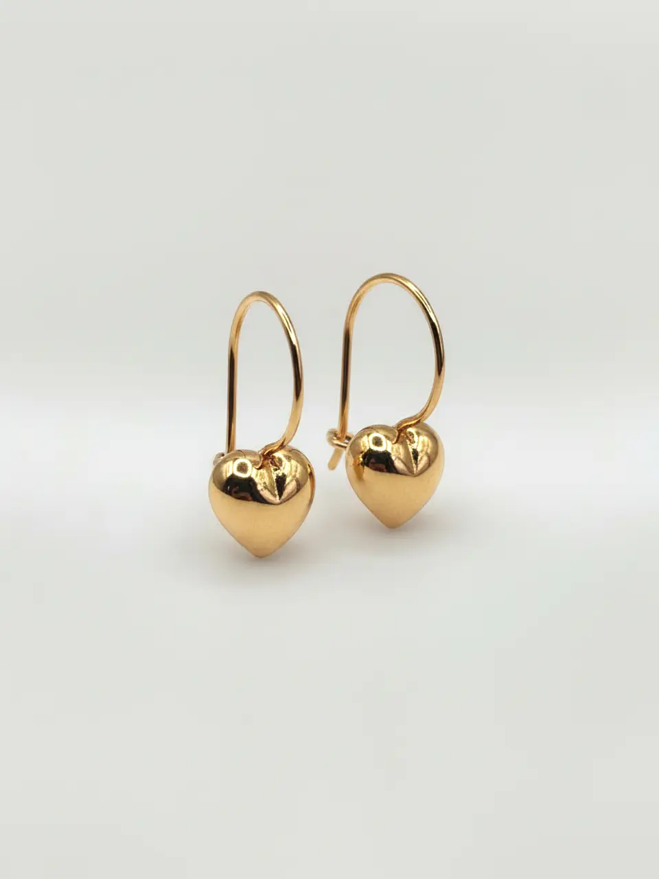 Aros Corazón con Cierre Oro 18k 5