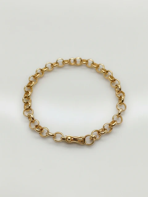 Pulsera Rolo Clásica Oro 18k