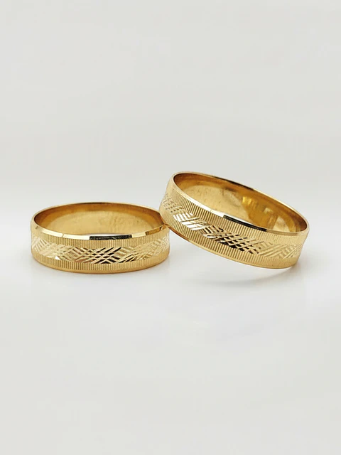 Argollas Matrimonio Diseño Exclusivo 5 mm Oro 18k
