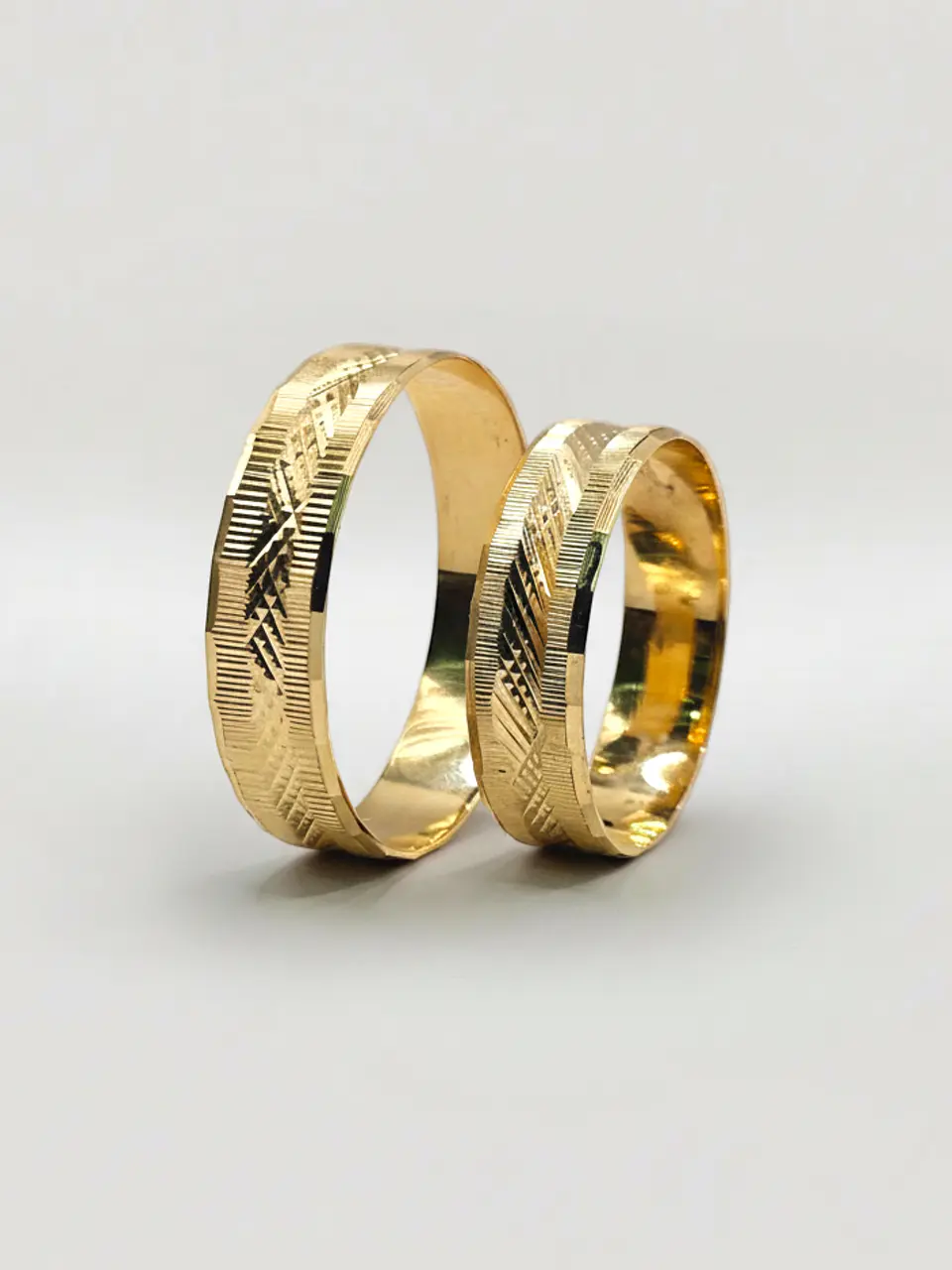 Argollas Nupciales Diseño Exclusivo 5 mm Oro 18k 3