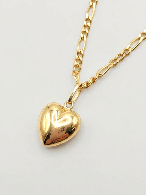 Cadena Cartier Corazón en Relieve Majestuoso Oro 18k