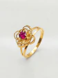 Anillo Doble Flor de Rubí Oro 18k - Miniatura 3