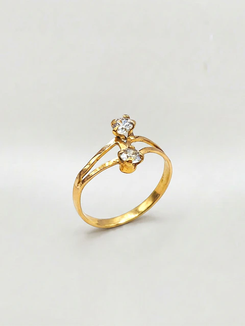 Anillo Tú y Yo Resplandor Infinito Circones Oro 18k