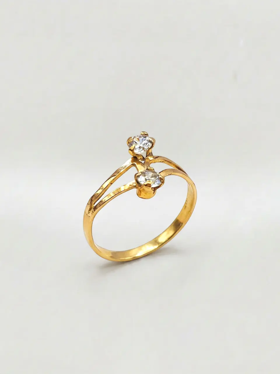 Anillo Tú y Yo Resplandor Infinito Circones Oro 18k 2